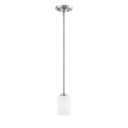 Millennium Lighting Bristo 1 Light Pendant Fixture in Multiple Finishes Satin Nickel Satin Nickel