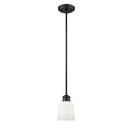 Millennium Lighting Renitta Mini Pendant – Matte Black & Gold, Single Light Fixture For Hallways & Stairs