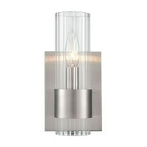 Millennium Lighting Caberton 1 Light Wall Sconce in Brushed Nickel with Clear Beveled with Glass Shades
