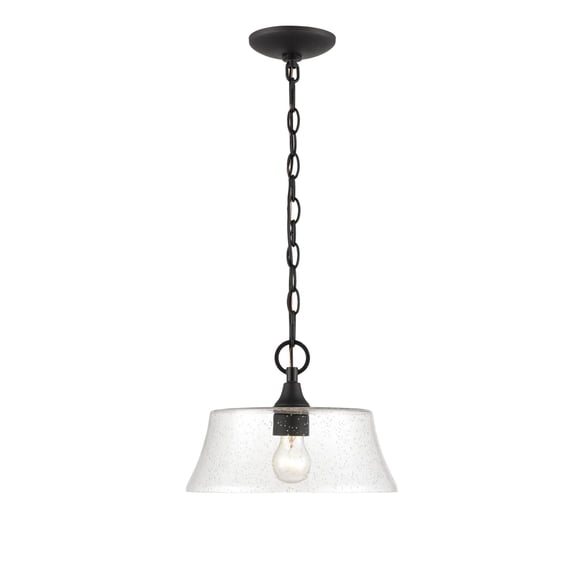2111-MB Millennium Lighting Caily - 1 Light Pendant-8.4 Inch Tall and 11.5 Inch Wide-Matte Black Finish    -Traditional Installation