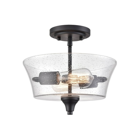 2110-MB-Millennium Lighting-Caily - 2 Light Semi-Flush Mount-10.43 Inch Tall and 11.62 Inch Wide-Matte Black Finish