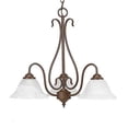 thumbnail image 1 of Millennium Lighting 20" 3-light Traditional Metal Chandelier in Bronze, 1 of 3