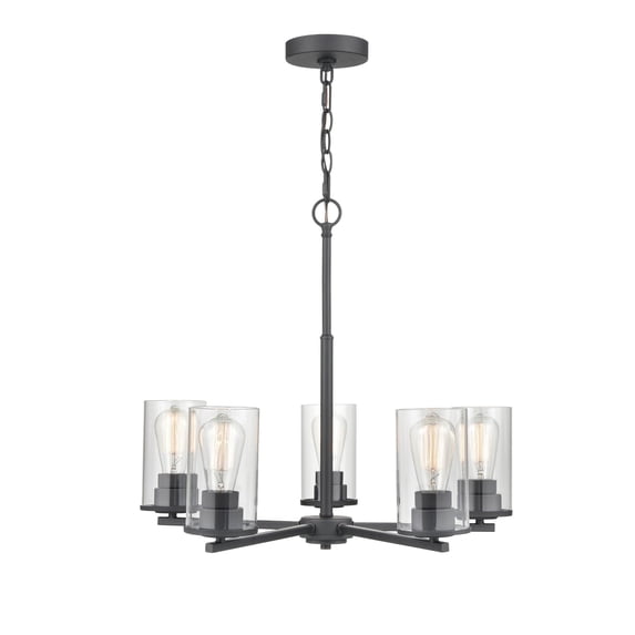 2715-MB Millennium Lighting Verlana - 5 Light Chandelier-21.25 Inch Tall and 24 Inch Wide-Matte Black Finish -Traditional Installation