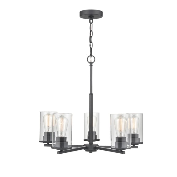 2715-MB-Millennium Lighting-Verlana - 5 Light Chandelier-21.25 Inch Tall and 24 Inch Wide-Matte Black Finish    -Traditional Installation