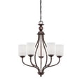 thumbnail image 1 of 3055-RBZ Millennium Lighting Lansing - 5 Light Chandelier-28 Inches Tall and 23 Inches Wide-Rubbed Bronze Finish    -Traditional Installation, 1 of 4