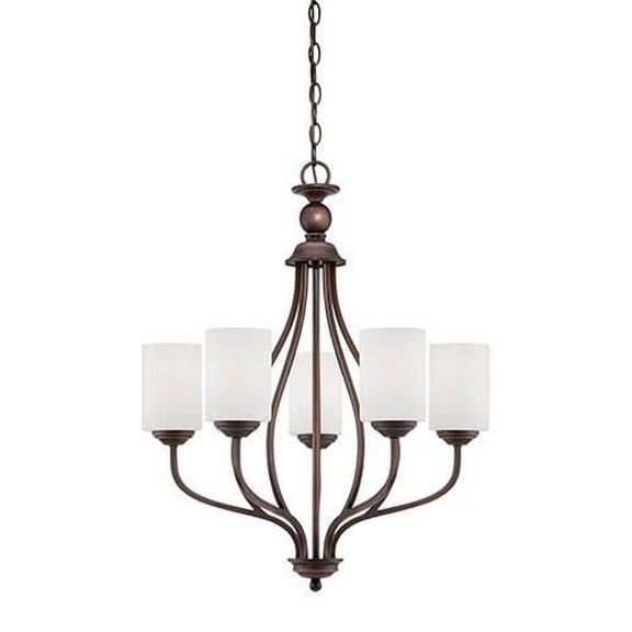 3055-RBZ Millennium Lighting Lansing - 5 Light Chandelier-28 Inches Tall and 23 Inches Wide-Rubbed Bronze Finish    -Traditional Installation