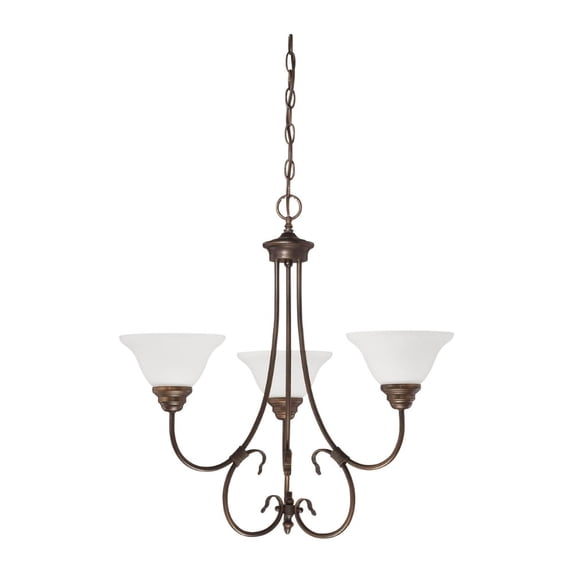 1363-RBZ Millennium Lighting Fulton - 3 Light Chandelier-24.5 Inches Tall and 25 Inches Wide-Rubbed Bronze Finish -Traditional Installation