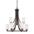 thumbnail image 1 of 7259-RBZ-Millennium Lighting-Bristo - 9 Light Chandelier-29 Inches Tall and 25.5 Inches Wide-Rubbed Bronze Finish, 1 of 3