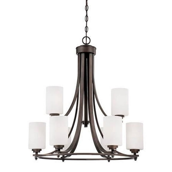 7259-RBZ-Millennium Lighting-Bristo - 9 Light Chandelier-29 Inches Tall and 25.5 Inches Wide-Rubbed Bronze Finish