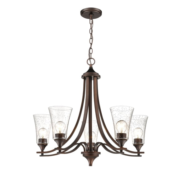 1465-RBZ Millennium Lighting Natalie - 5 Light Chandelier-25.5 Inch Tall and 27.75 Inch Wide-Rubbed Bronze Finish -Traditional Installation
