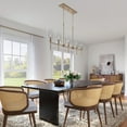 thumbnail image 1 of Millennium Lighting  Chastine 5 Light Chandelier with Clear Rippled Glass Shades Modern Gold Matte Gold, 1 of 5