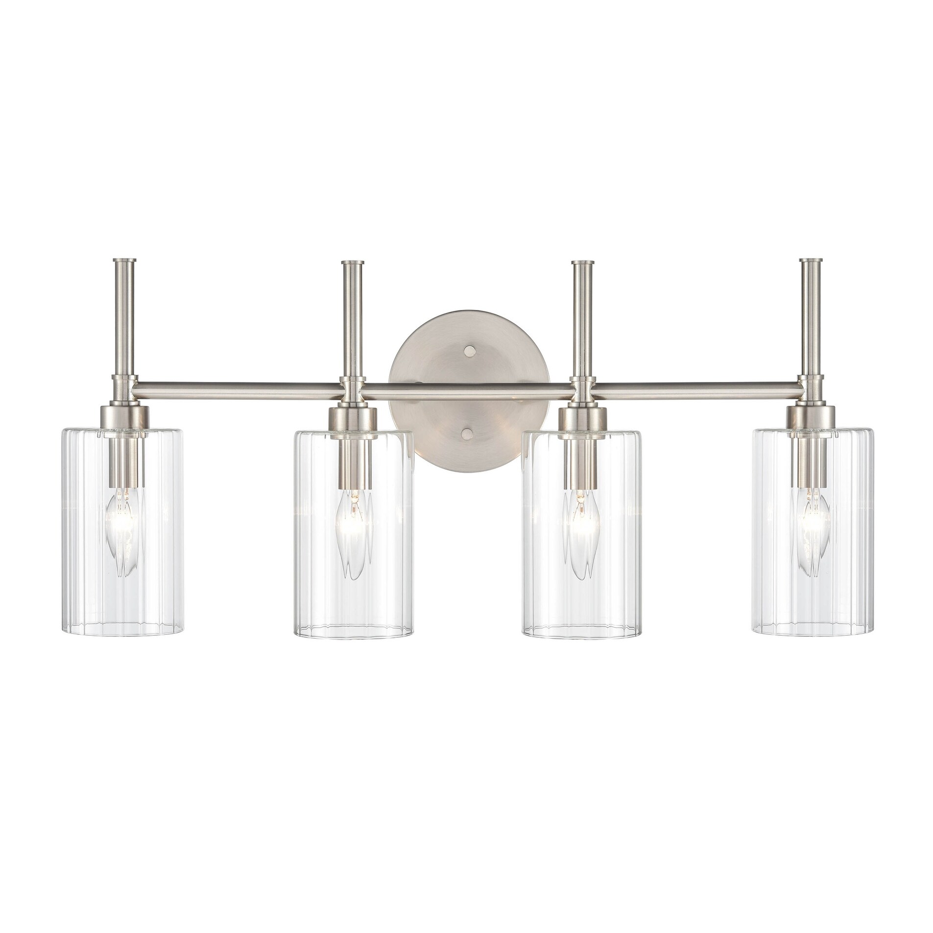 Vanity Fixture 4 Light Brushed Nickel Includes 4 X 40 Watt Halogen G9