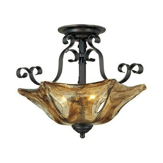 Millennium Lighting - Chatsworth - 3 Light Semi-Flush Mount-14 Inches Tall and