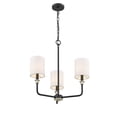thumbnail image 1 of Millennium Lighting  Chelsea Chandelier Ceiling Fixture in Matte Black Modern Gold 3 Light, 1 of 4
