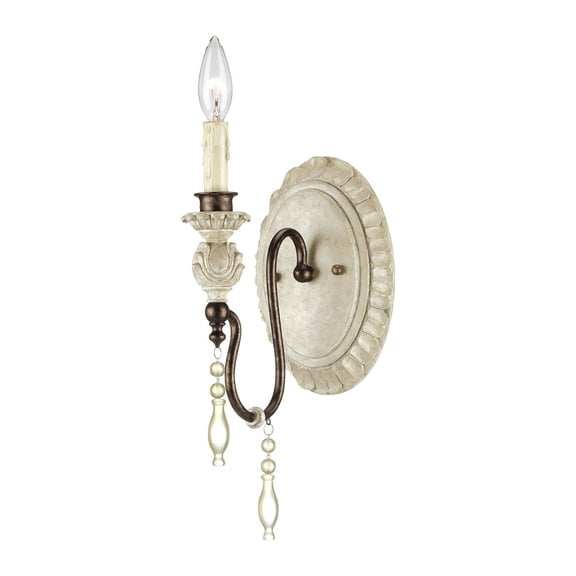 Millennium Lighting  Denise 1 Light Antique White/Bronze Wall Sconce