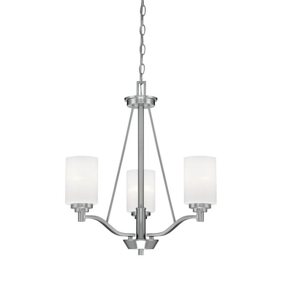 3153-SN Millennium Lighting Durham - 3 Light Chandelier-23 Inches Tall and 20.5 Inches Wide-Satin Nickel Finish    -Traditional Installation