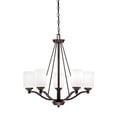 thumbnail image 1 of 3155-RBZ-Millennium Lighting-Durham - 5 Light Chandelier-26 Inches Tall and 25 Inches Wide-Rubbed Bronze Finish    -Traditional Installation, 1 of 5