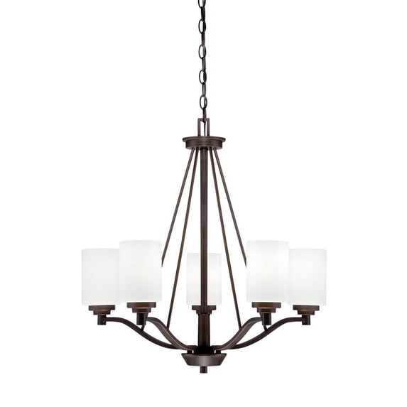 3155-RBZ-Millennium Lighting-Durham - 5 Light Chandelier-26 Inches Tall and 25 Inches Wide-Rubbed Bronze Finish -Traditional Installation