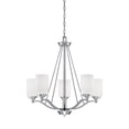 thumbnail image 1 of 3155-SN Millennium Lighting Durham - 5 Light Chandelier-26 Inches Tall and 25 Inches Wide-Satin Nickel Finish    -Traditional Installation, 1 of 3