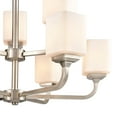 thumbnail image 1 of Millennium Lighting  Eddison 9 Light 2 Tier Chandelier in Brushed Nickel with Frosted Glass Shades - 30, 1 of 4