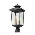thumbnail image 1 of 4644-PBK-Millennium Lighting-Eldrick - 2 Light Outdoor Post Lantern-18.8 Inches Tall and 8.3 Inches Wide-Powder Coat Black Finish, 1 of 5