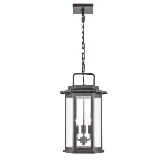 Millennium Lighting Ellis 3 Light 18" Metal Outdoor Hanging Lantern Powder Coat Bronze Bronze