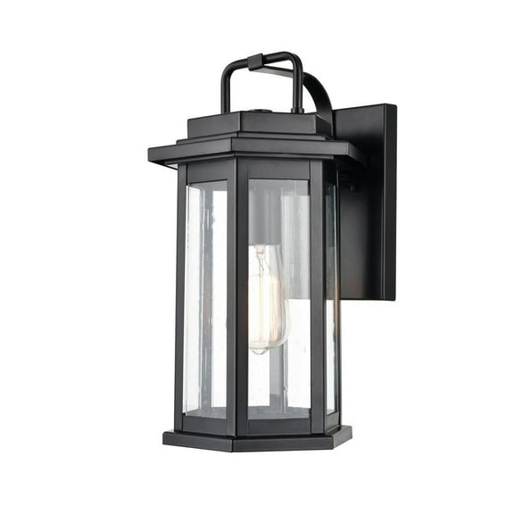 Millennium Lighting Ellis Metal 1 Light Outdoor Wall Sconce Powder Coat Black Black