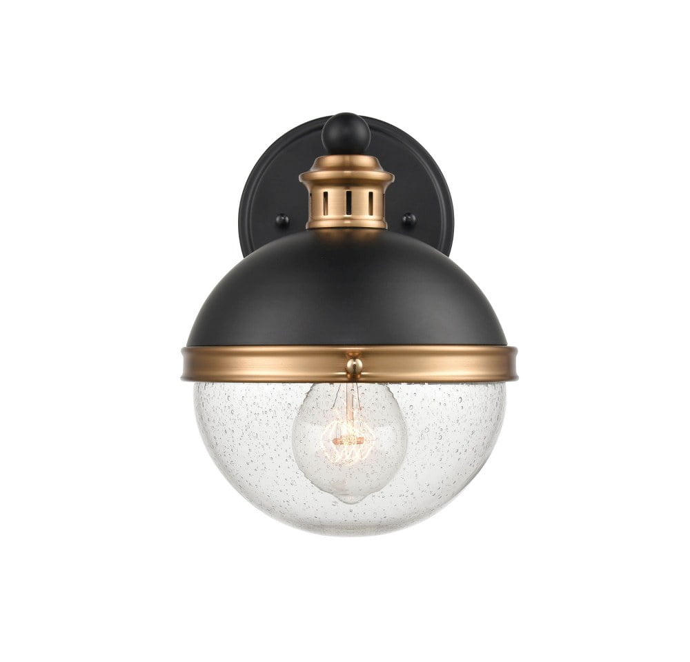 Millennium Lighting Ellmira 1 Light Wall Sconce in Matte Black/ Aged ...