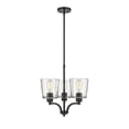 thumbnail image 1 of 497003-MB Millennium Lighting Evalon - 3 Light Chandelier-18 Inches Tall and 18 Inches Wide-Matte Black Finish, 1 of 4