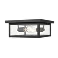 thumbnail image 1 of 4122-PBK Millennium Lighting Evanton - 2 Light Outdoor Flush Mount-5.25 Inch Tall and 12 Inch Wide-Powder Coated Black Finish, 1 of 4
