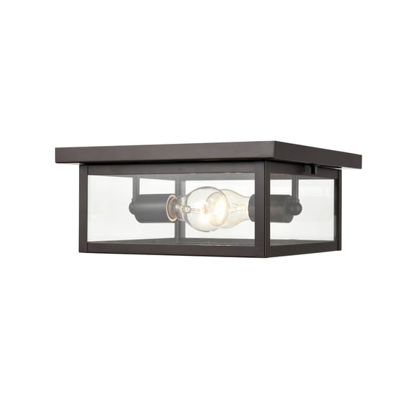 4202-PBZ-Millennium Lighting-Evanton - 2 Light Outdoor Flush Mount-5.25 Inch Tall and 12 Inch Wide-Powder Coated Bronze Finish