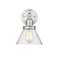 thumbnail image 1 of Millennium Lighting  Eyden 1 Light Sconce with Clear Seedy Glass Shades Brushed Nickel, 1 of 5