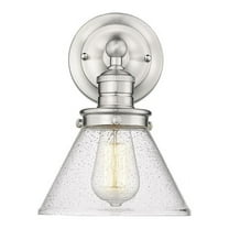 Millennium Lighting  Eyden 1 Light Sconce with Clear Seedy Glass Shades Brushed Nickel