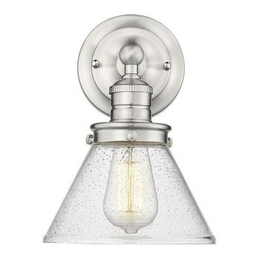 Millennium Lighting  Eyden 1 Light Sconce with Clear Seedy Glass Shades Brushed Nickel