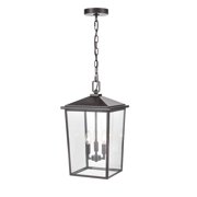 Millennium Lighting 2973-PBZ Fetterton 3 Light 11" Wide Outdoor Taper Candle Pendant -