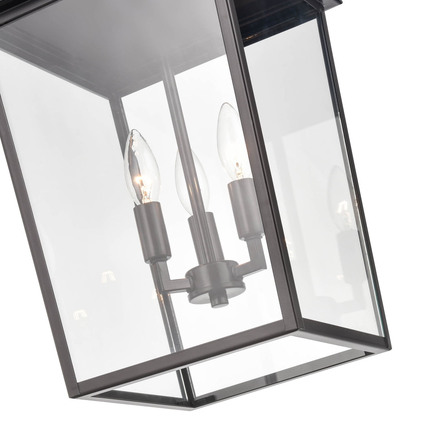 Fetterton Elegance 19.75" Bronze Outdoor Hanging Lantern with Clear Glass