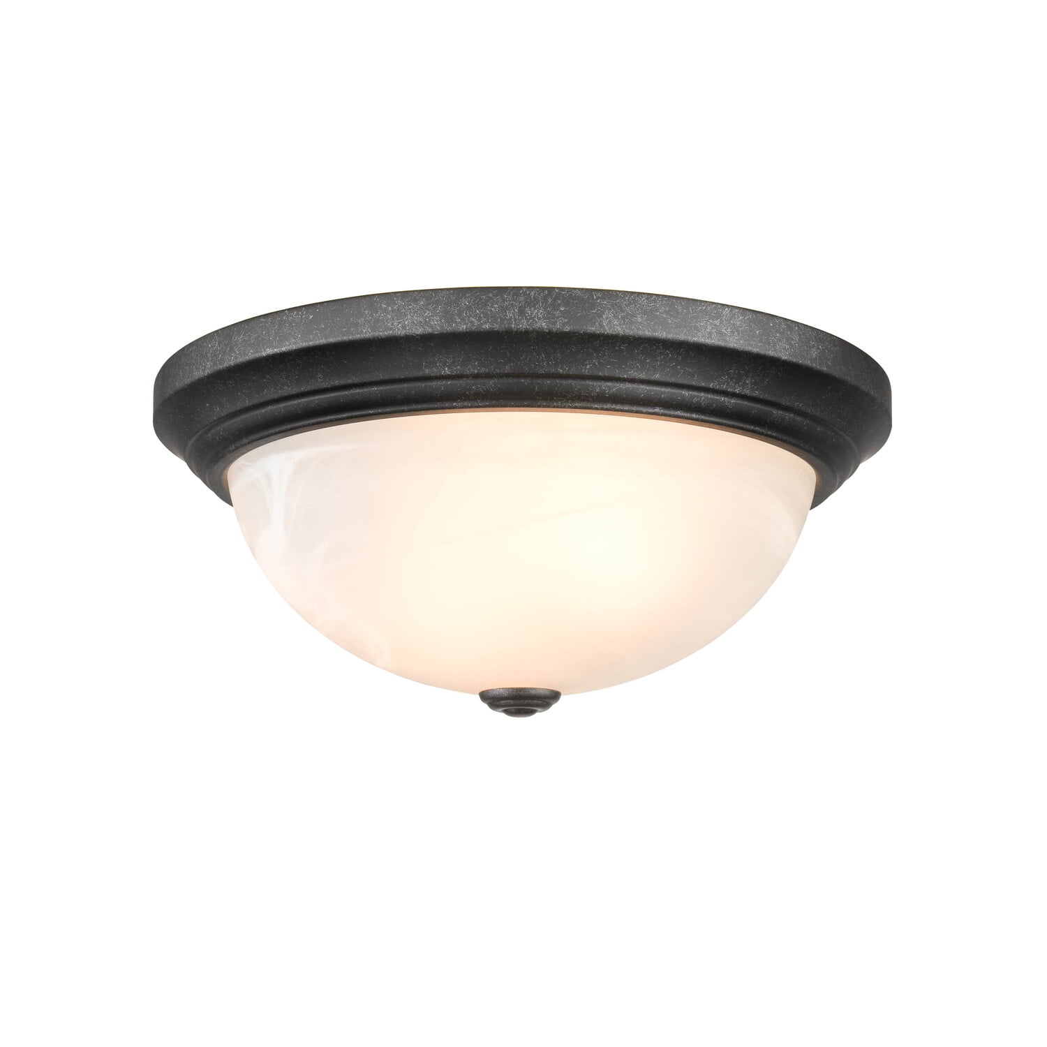 Burnished Gold Glass Bowl Flush Mount Ceiling Light 13"