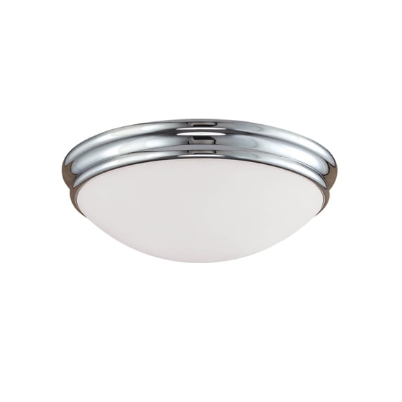Millennium Lighting 14" 3-light Metal Flushmount Light in Chrome