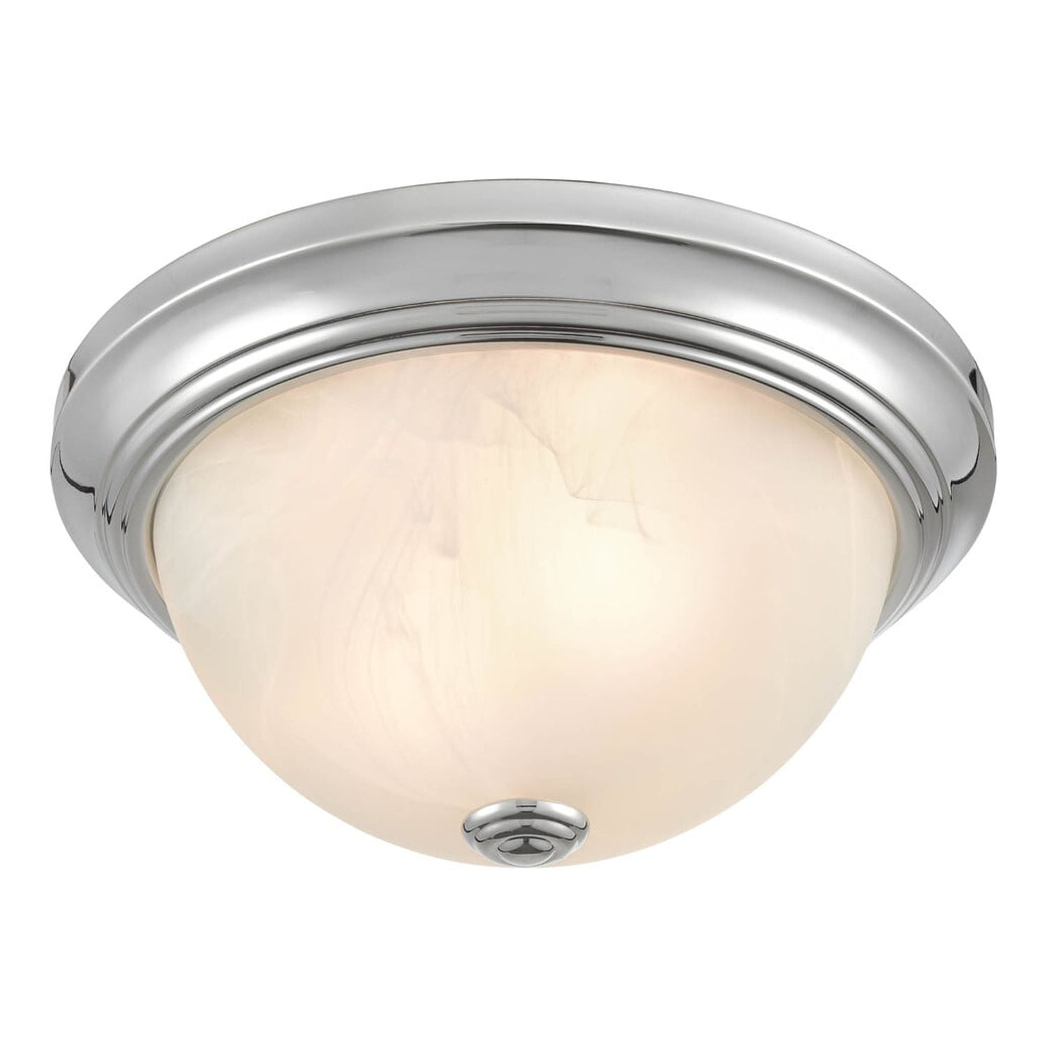 11" Chrome Glass Indoor/Outdoor Flush Mount Bowl Light