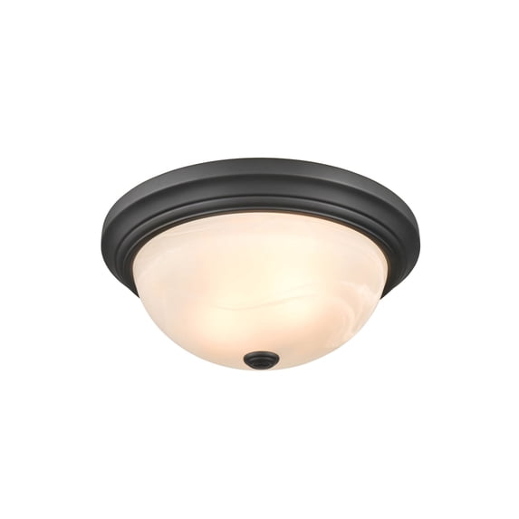 4603-MB Millennium Lighting 2 Light Flush Mount-5.5 Inch Tall and 13 Inch Wide-Matte Black Finish