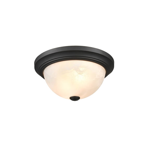 4601-MB Millennium Lighting 2 Light Flush Mount-5.5 Inch Tall and 11 Inch Wide-Matte Black Finish