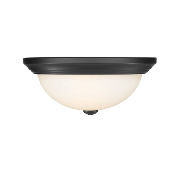 Millennium Lighting Metal Flushmount Ceiling Light in Matte Black finish