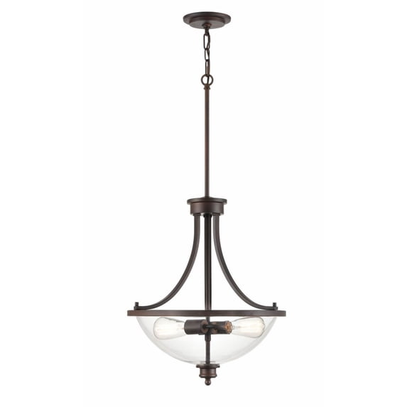 3632-RBZ-Millennium Lighting-Forsyth - 2 Light Chandelier-69.25 Inches Tall and 17 Inches Wide-Rubbed Bronze Finish -Traditional Installation