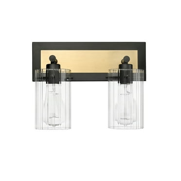 Millennium Lighting  Gasol 2/3/4 Vanity Fixture 2 Light - Matte Black / Vintage Brass