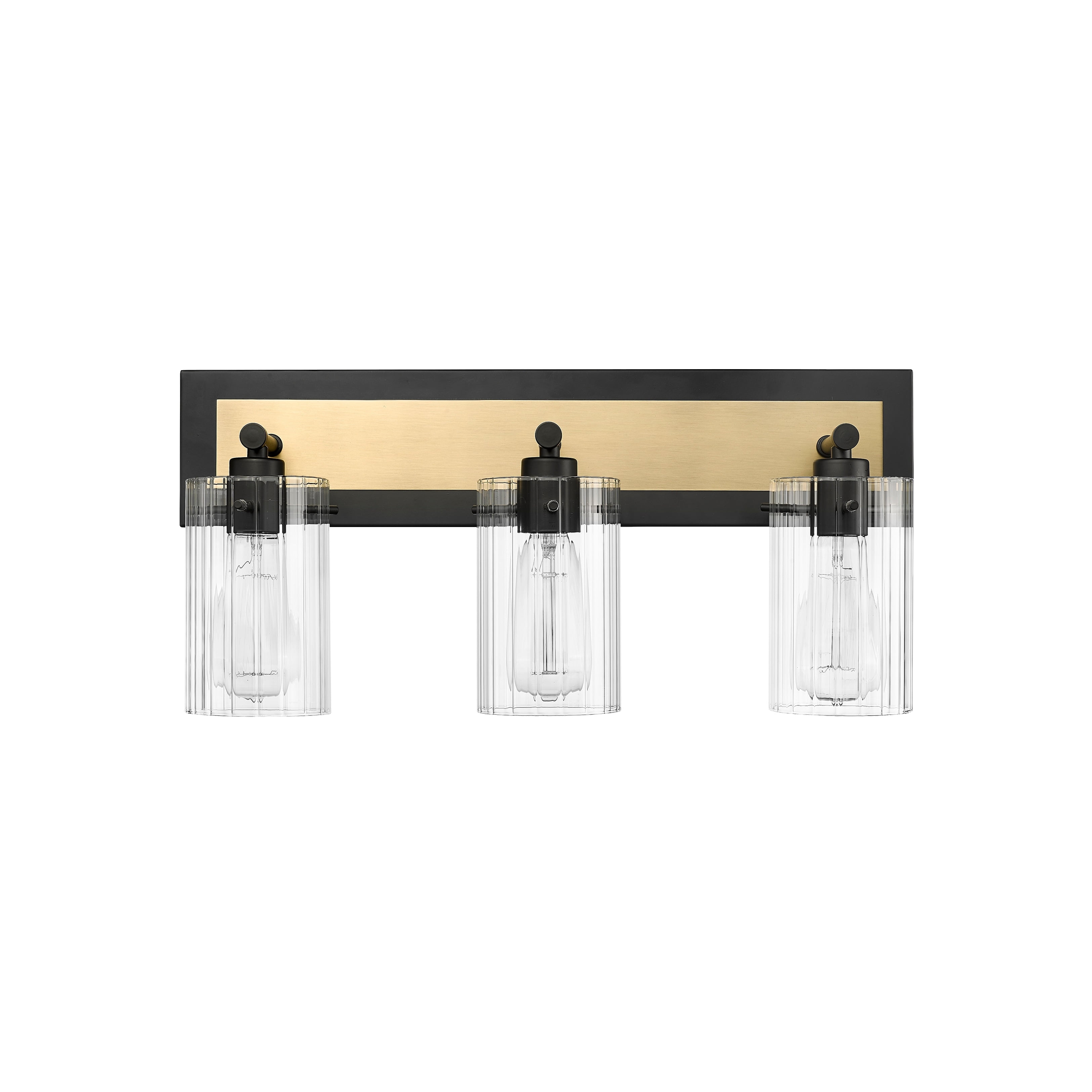 Millennium Lighting  Gasol 2/3/4 Vanity Fixture 3 Light - Matte Black / Vintage Brass