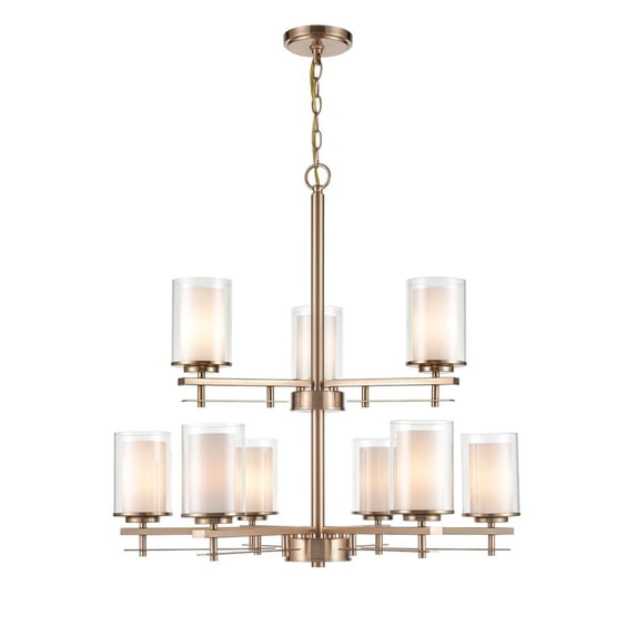 Millennium Lighting Huderson 9 Light Metal Chandelier Ceiling Fixture Modern Gold Polished Gold