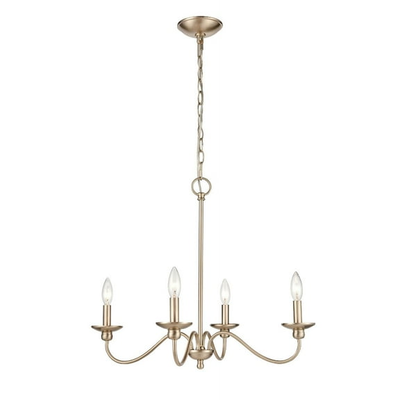 Millennium Lighting Inc Millennium Lighting Delvona 4 Light Chandelier in Modern Gold - 20.125