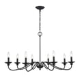 thumbnail image 1 of Millennium Lighting Inc Millennium Lighting Delvona 8-Light Chandelier in Modern Gold or Matte Black Matte-Black, 1 of 10