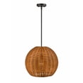 thumbnail image 1 of Millennium Lighting Inc. Millennium Lighting Elise Natural Rattan 1 Light Dome Pendant Fixture, 1 of 4