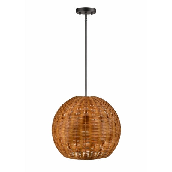 Millennium Lighting Inc. Millennium Lighting Elise Natural Rattan 1 Light Dome Pendant Fixture